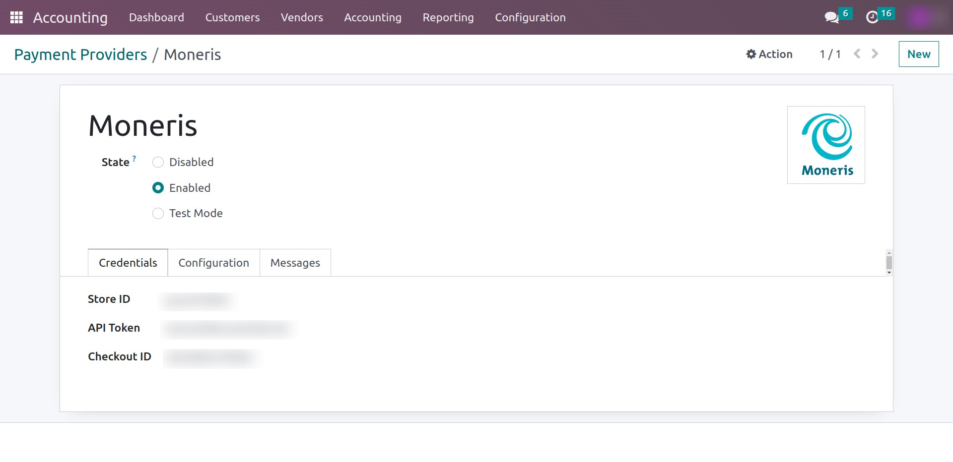 Login Details Menu Screenshot