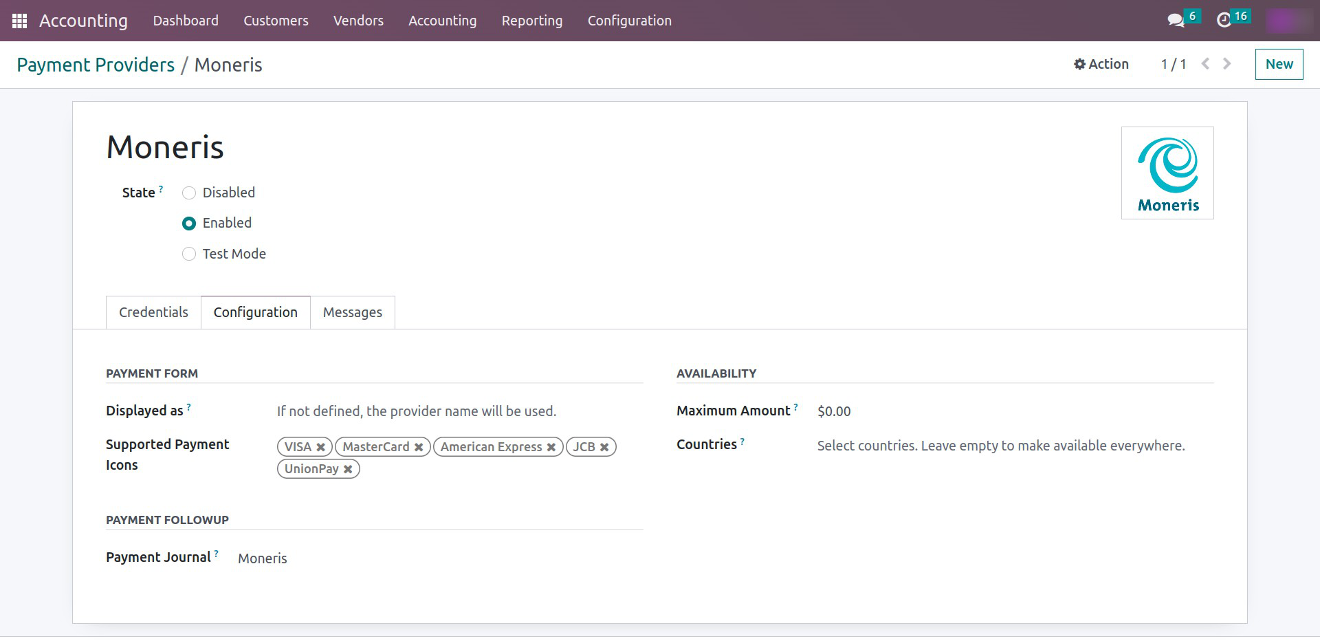 Validation Error for Discount Display Screenshot