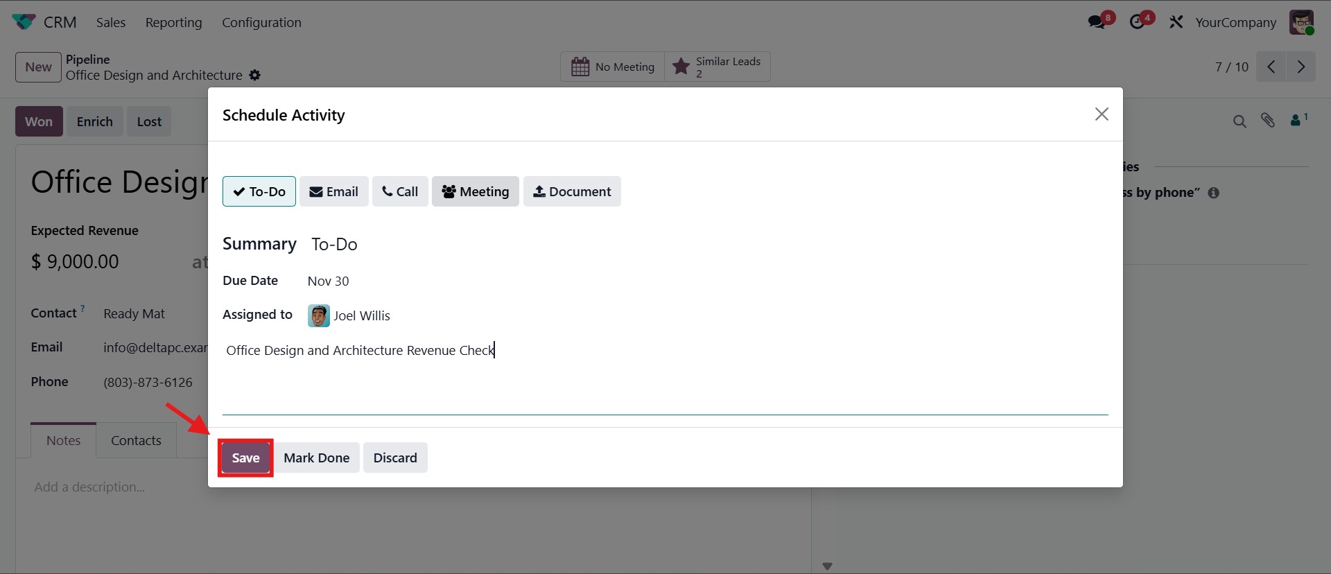 Login Details Menu Screenshot
