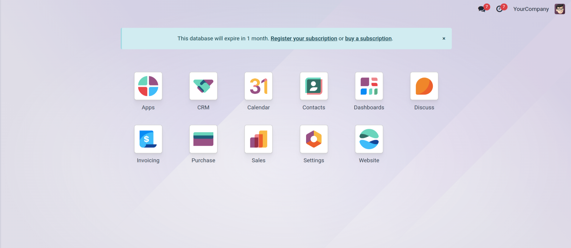Login Details Menu Screenshot