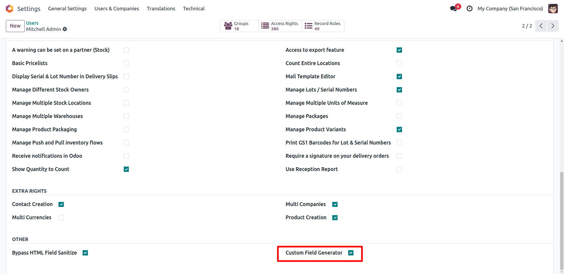 Set Up Custom Fields Screenshot