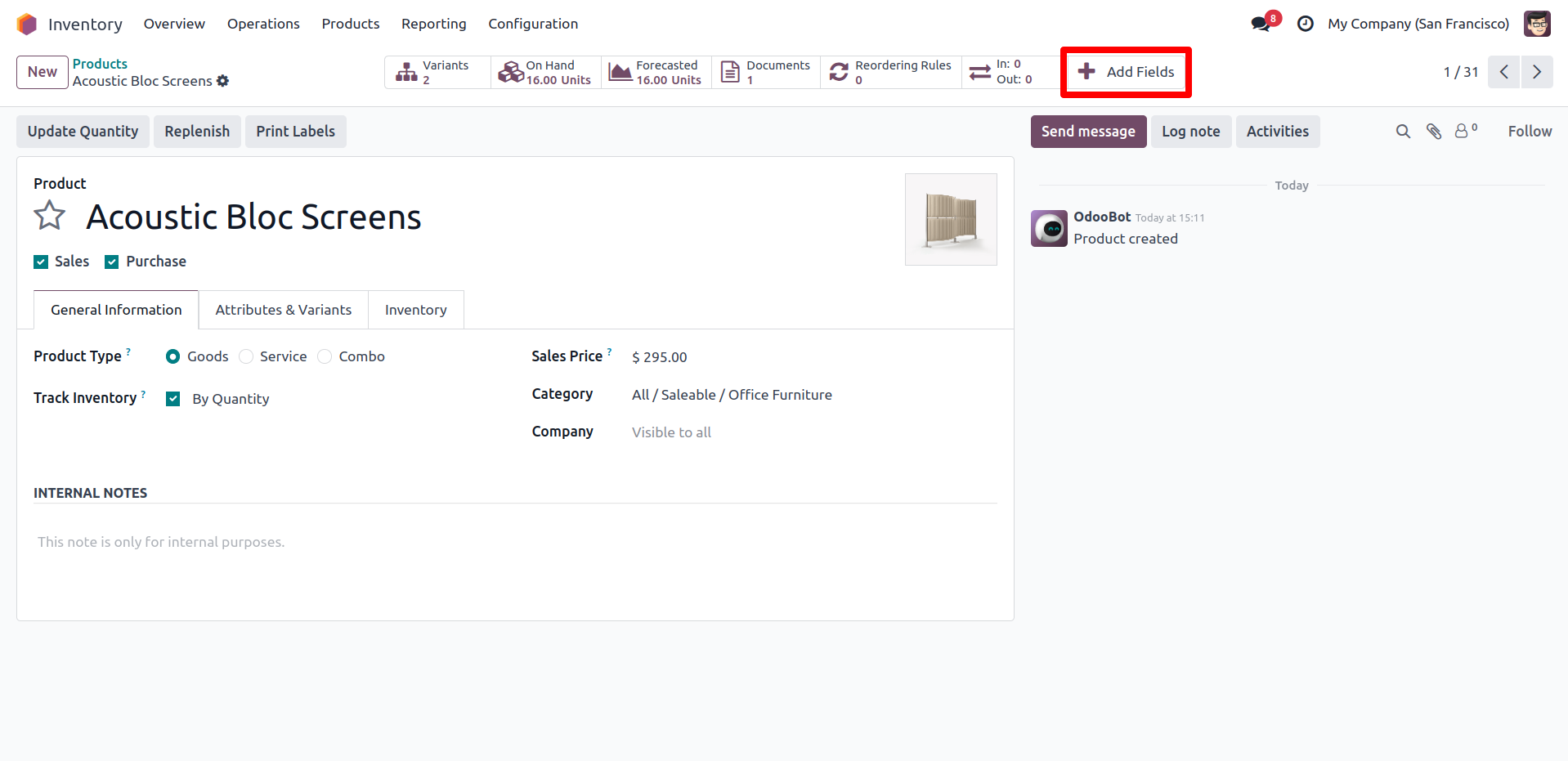 Add Fields Screenshot