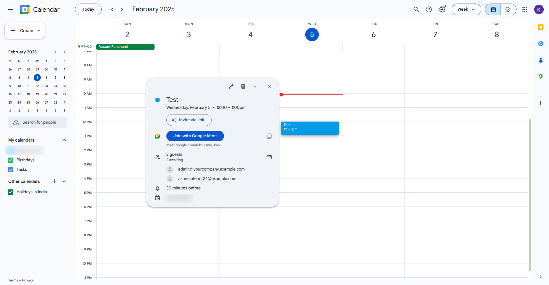 View it in Google Calendar
