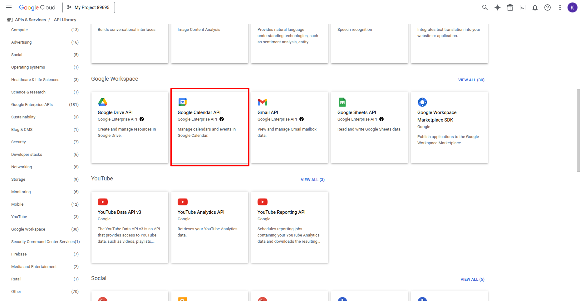 Google Calender API