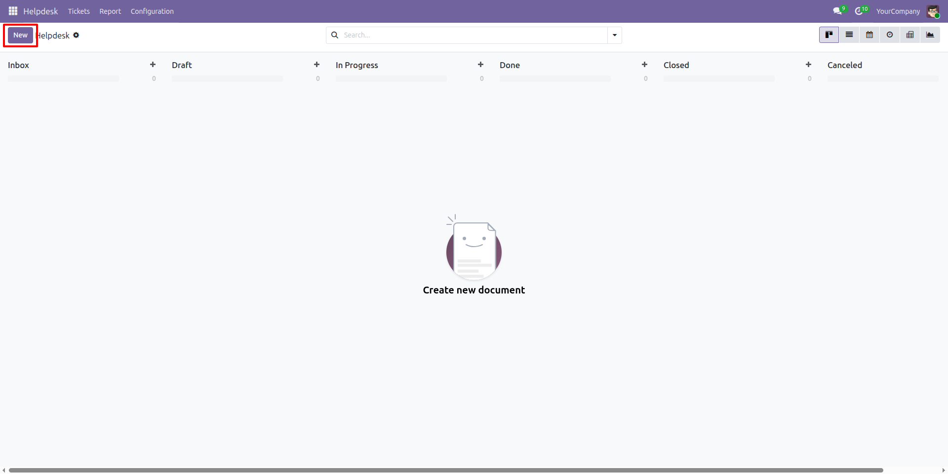 Create new helpdesk ticket