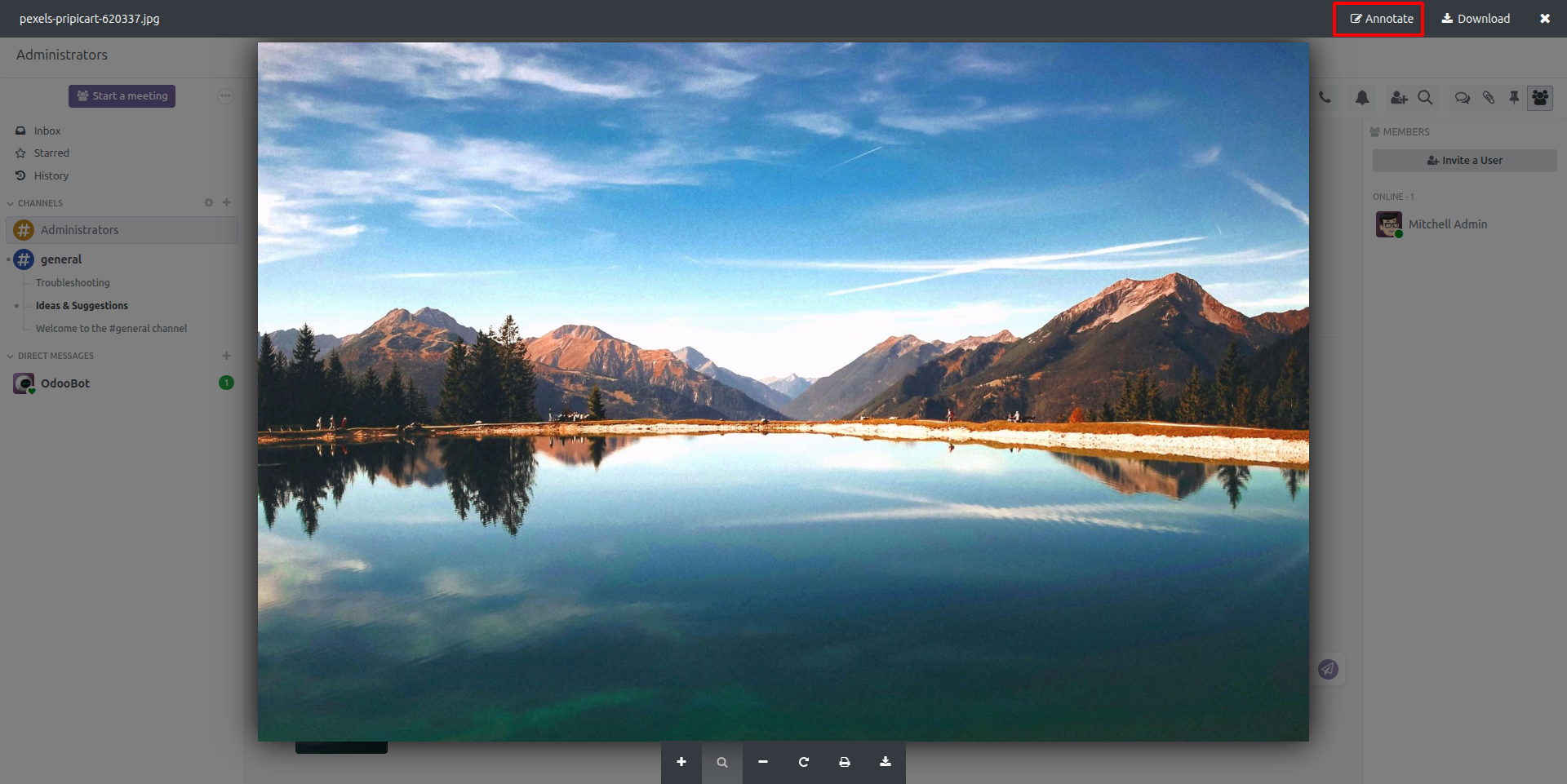 Image Annotation Button in FileViewer