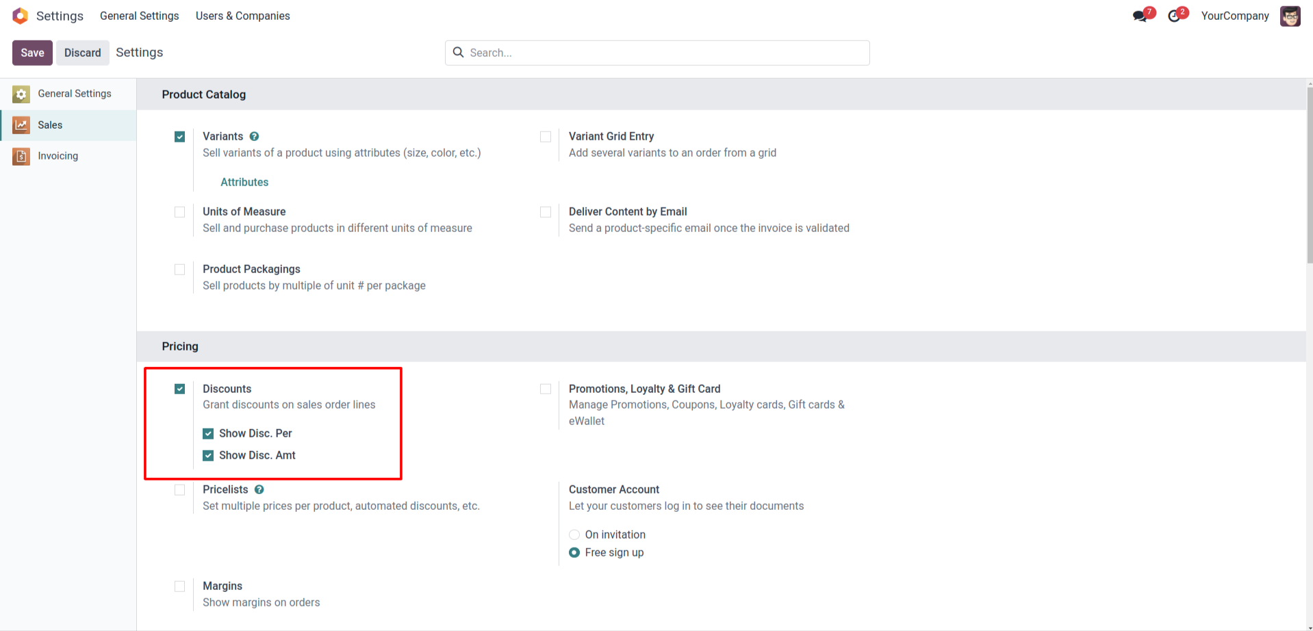 Login Details Menu Screenshot