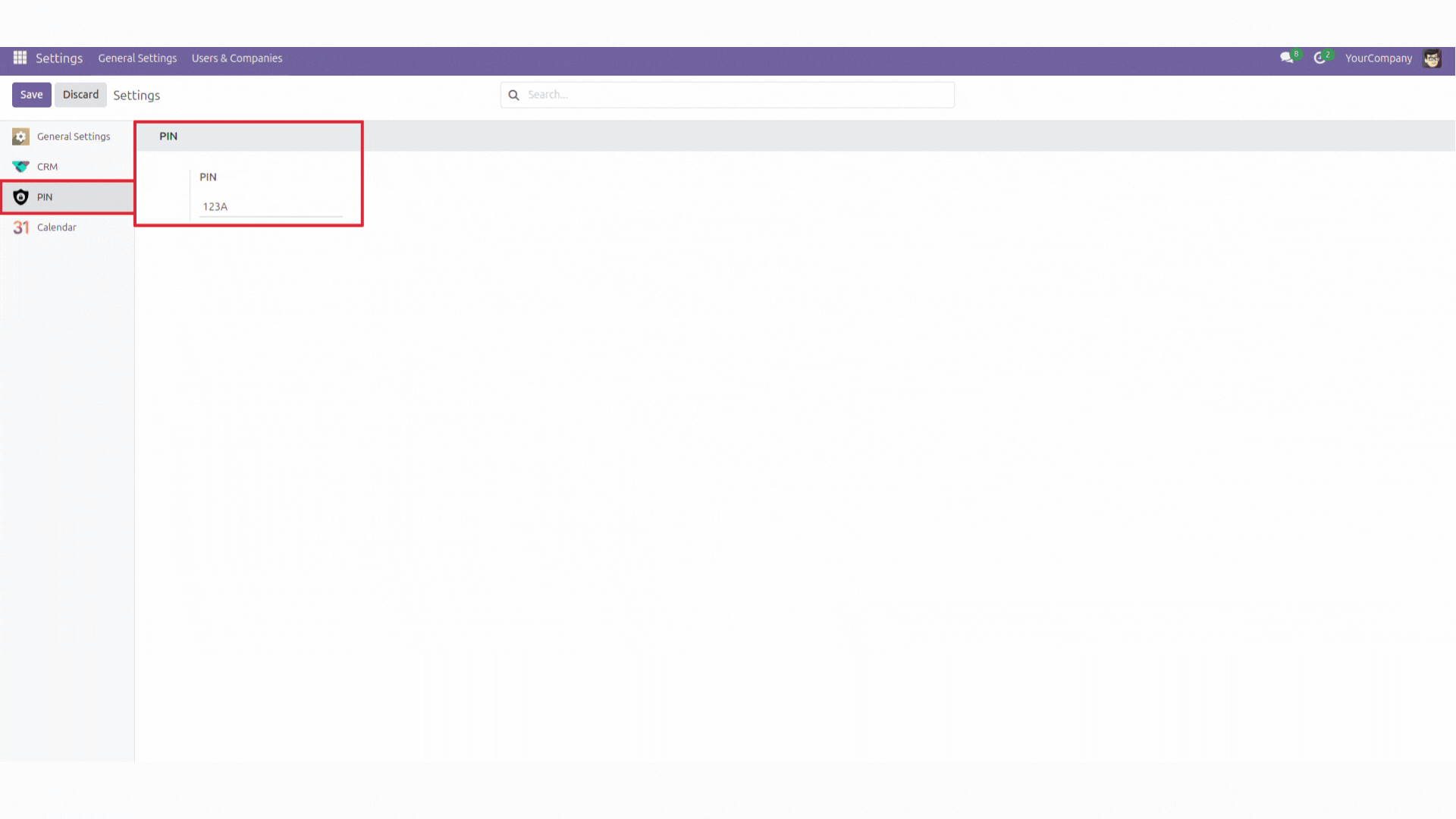 Module Uninstall Pin