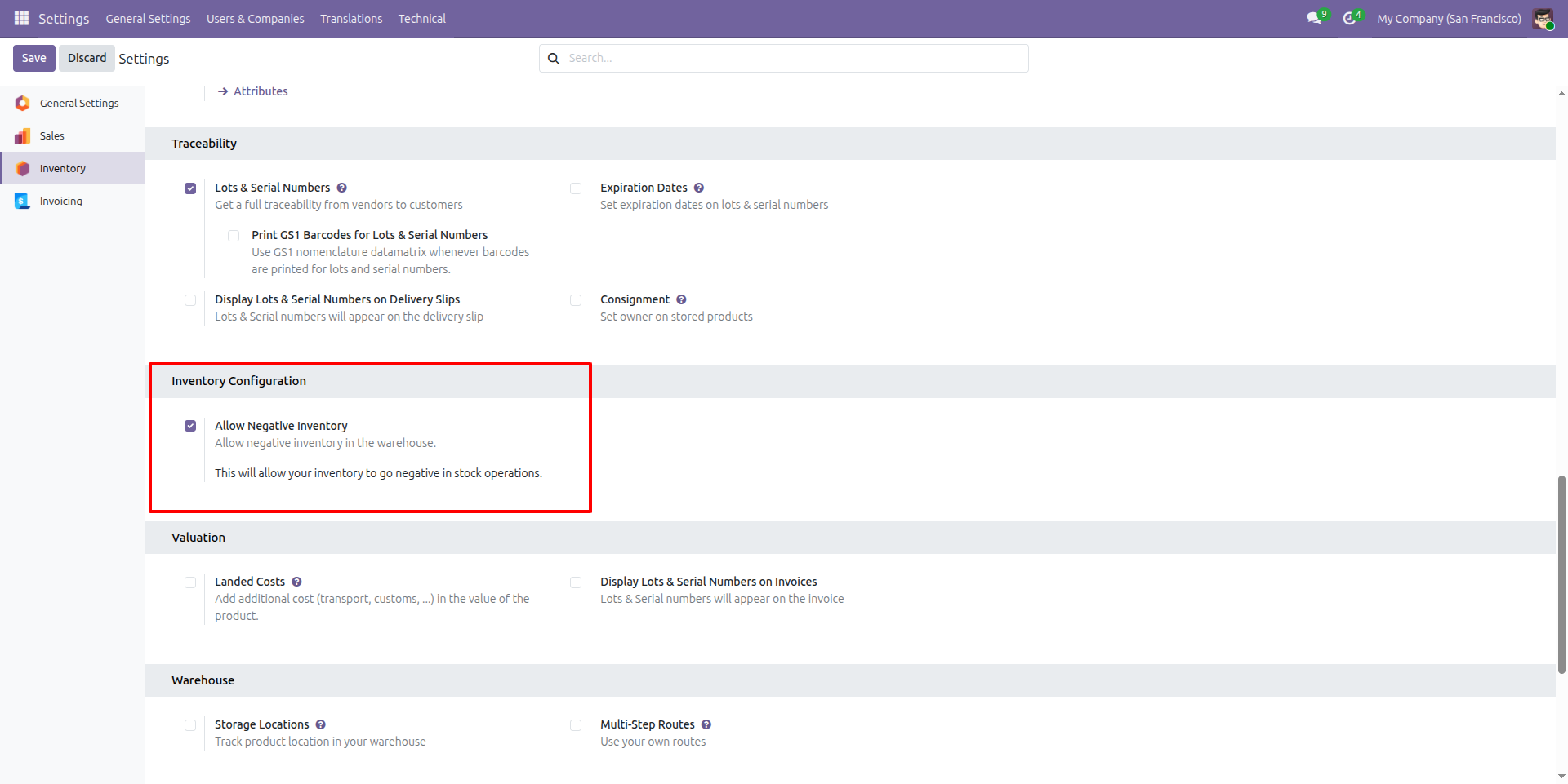 Login Details Menu Screenshot