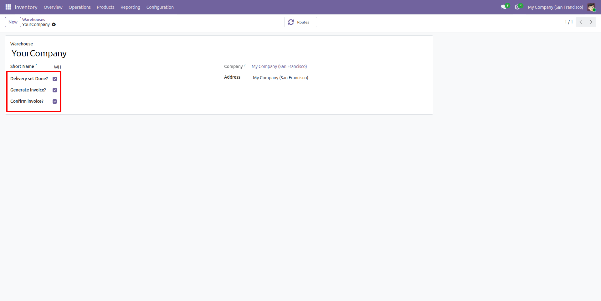Login Details Menu Screenshot