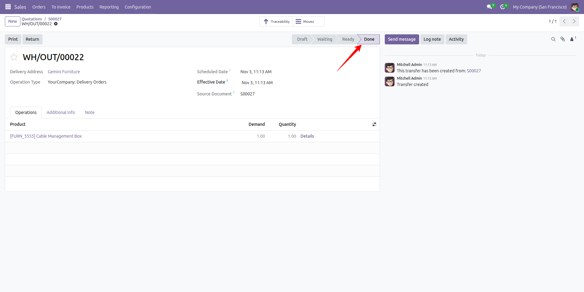Login Details Menu Screenshot