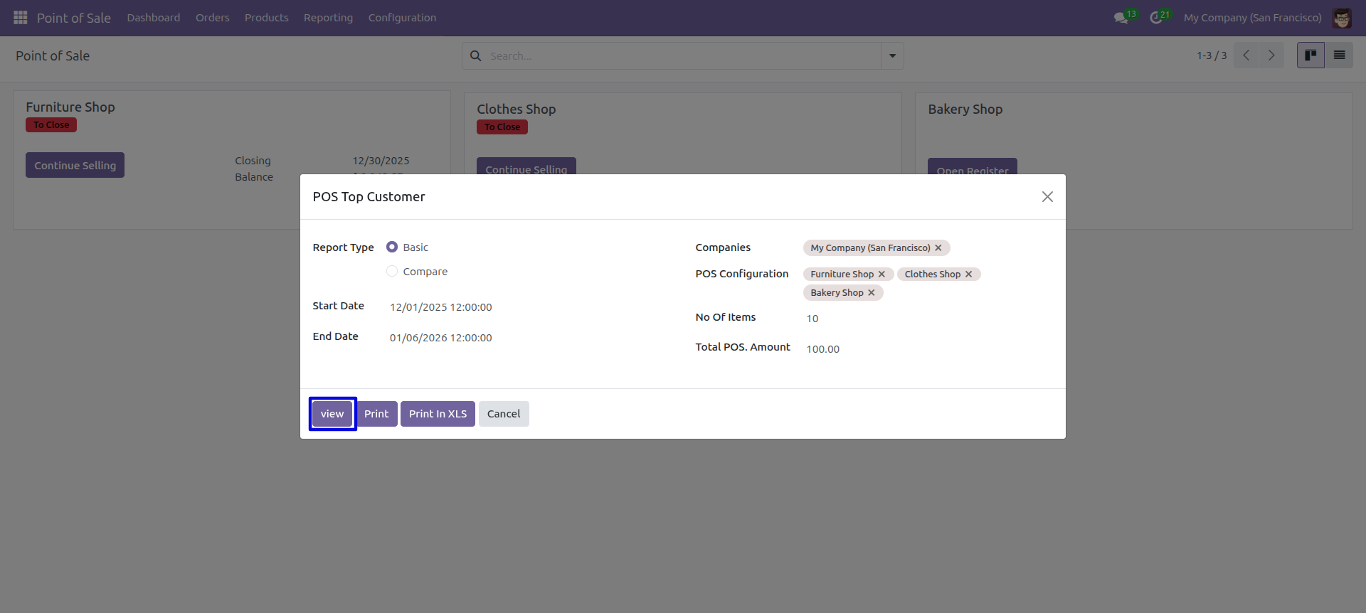 View Report Wizard