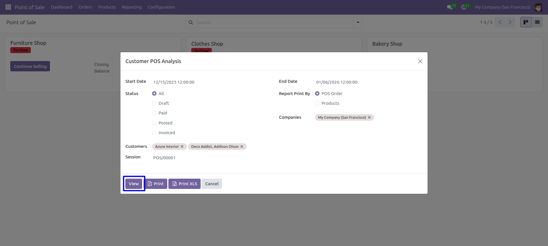 Customer POS Analysis Group By