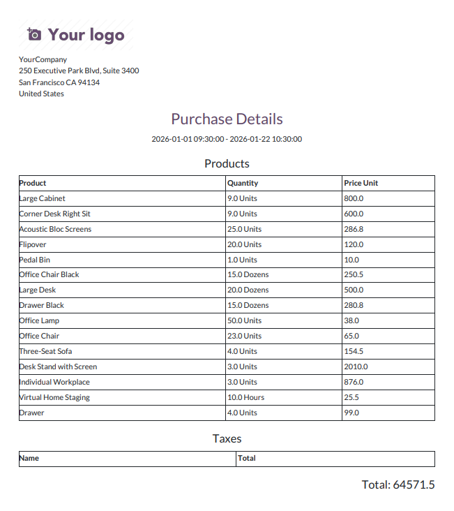 Excel Report