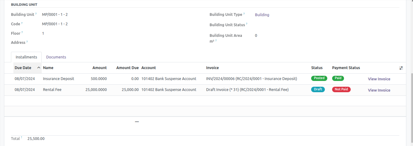 Add Rental Contract Screenshot
