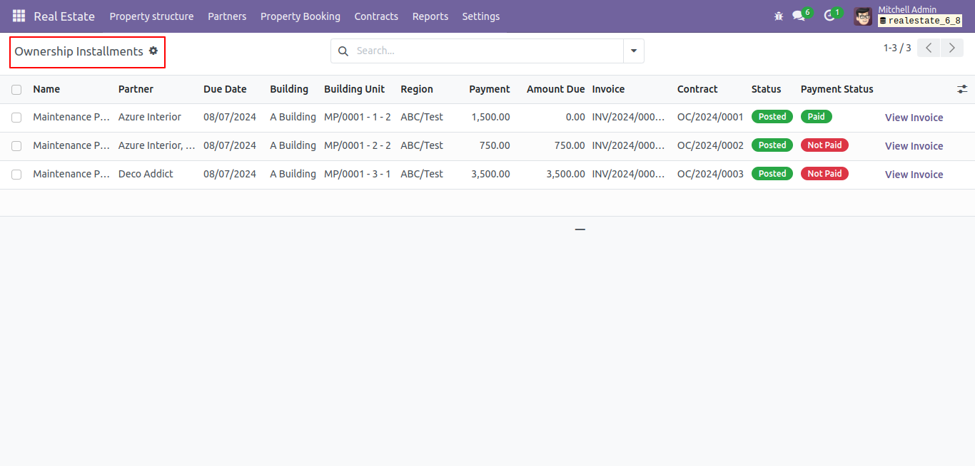 Show Ownership Installment Screenshot