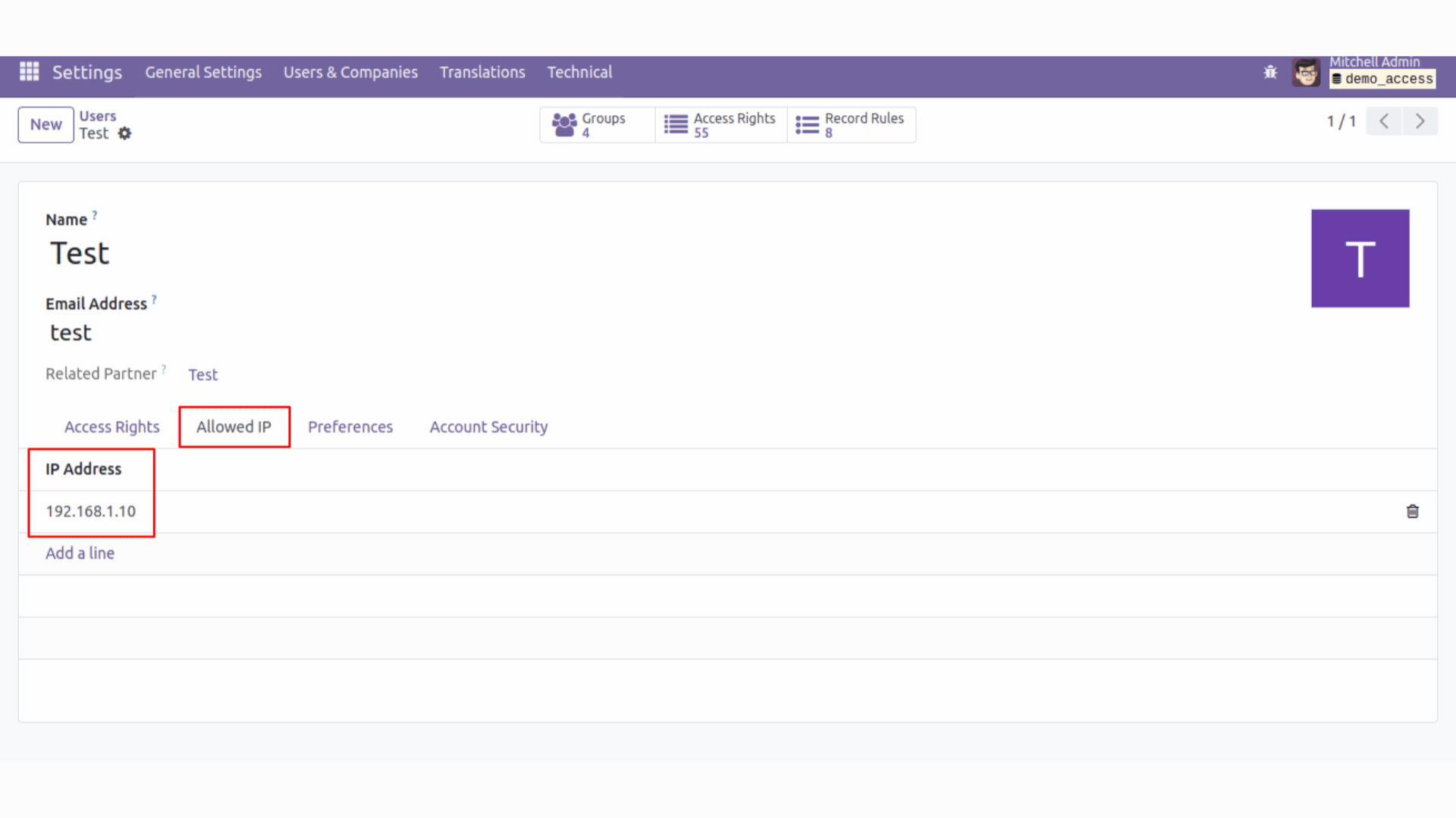 Restricted IP Access