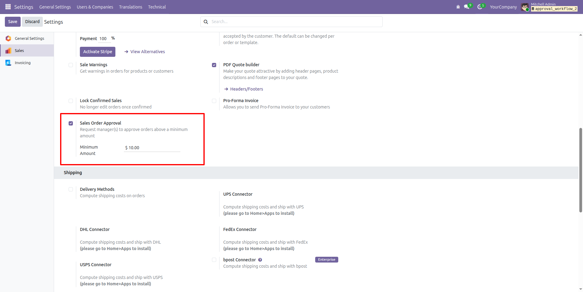 Login Details Menu Screenshot
