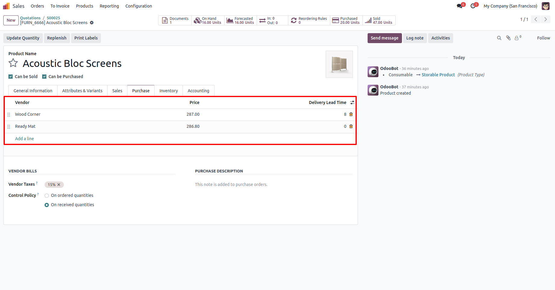 Login Details Menu Screenshot