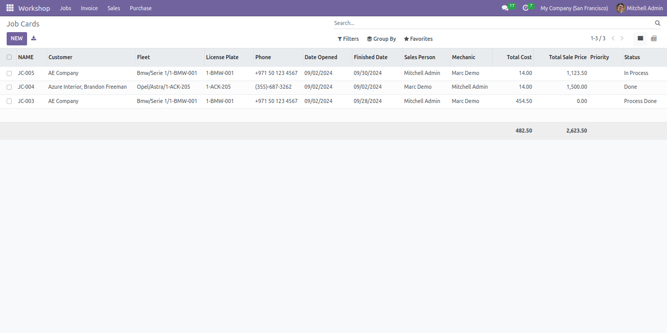 Login Details Menu Screenshot