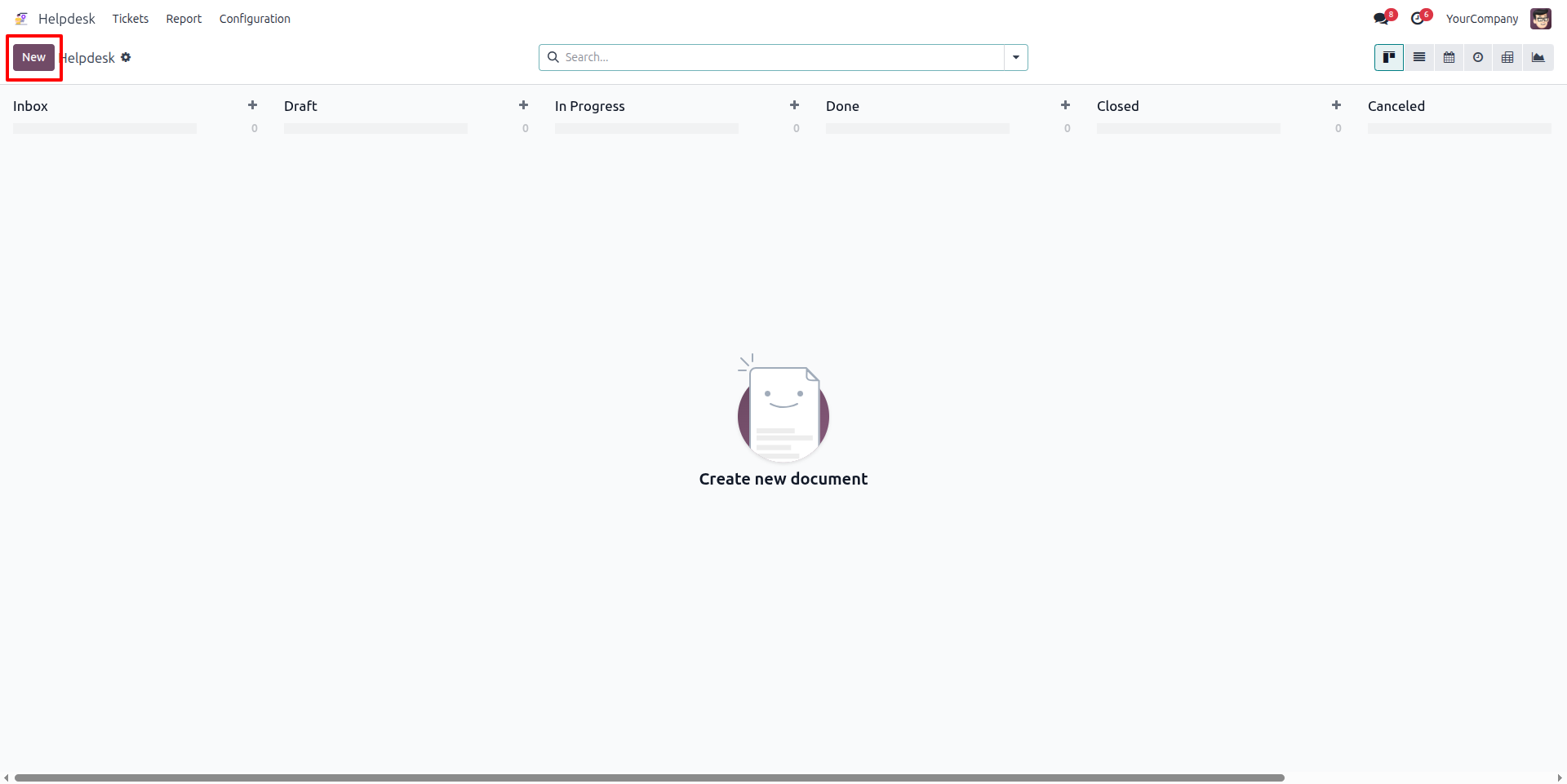 Create new helpdesk ticket