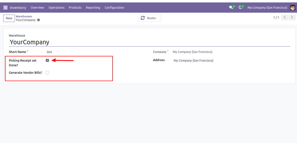 Login Details Menu Screenshot