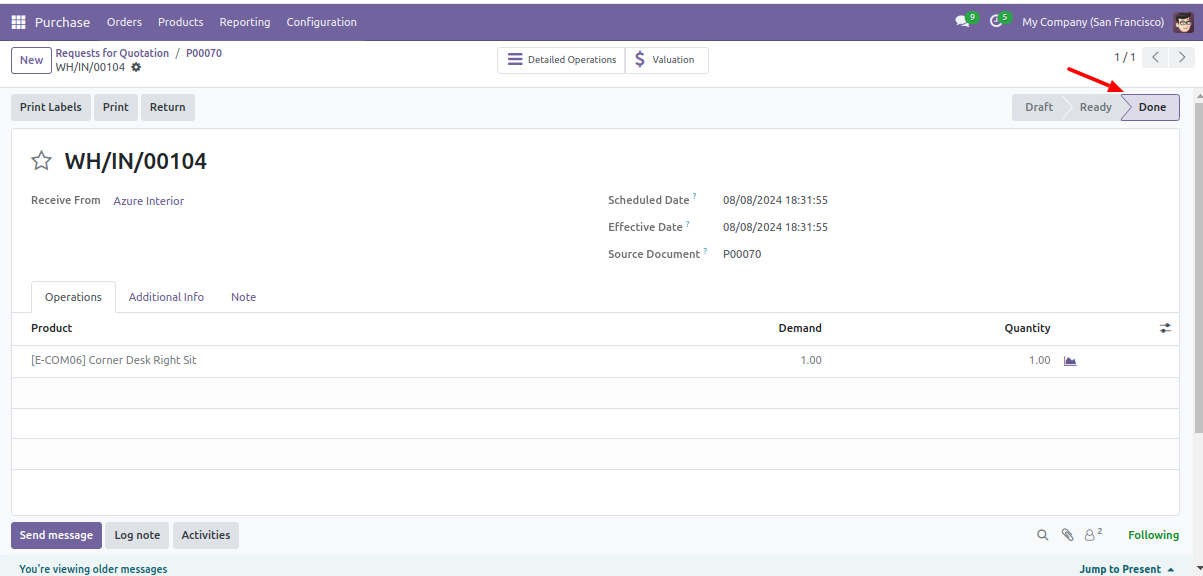 Login Details Menu Screenshot
