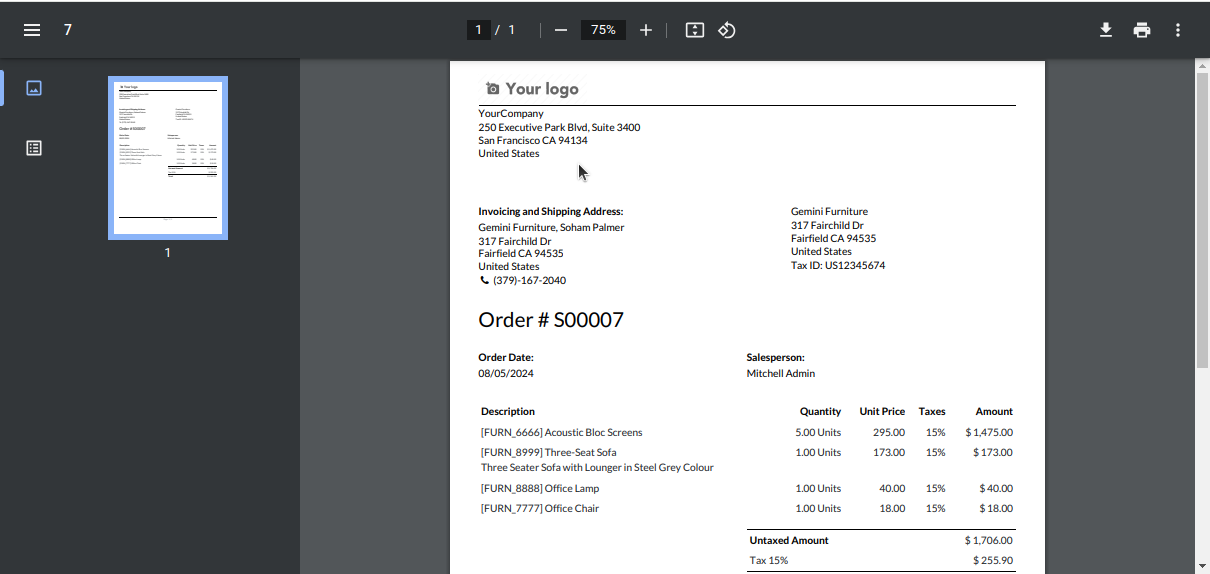 Display User Login Detail Screenshot