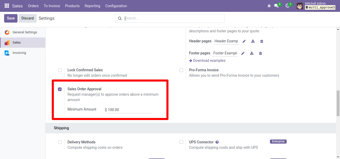 Login Details Menu Screenshot