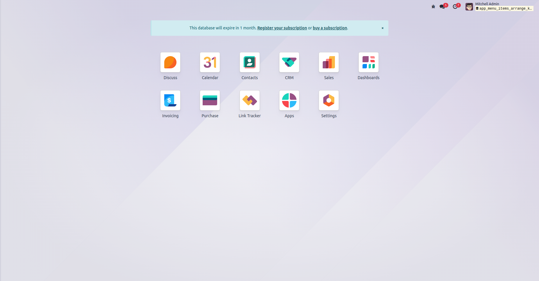 Login Details Menu Screenshot