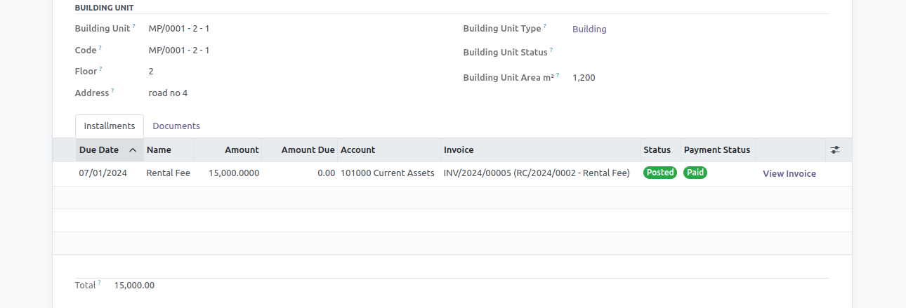 Add Rental Contract Screenshot