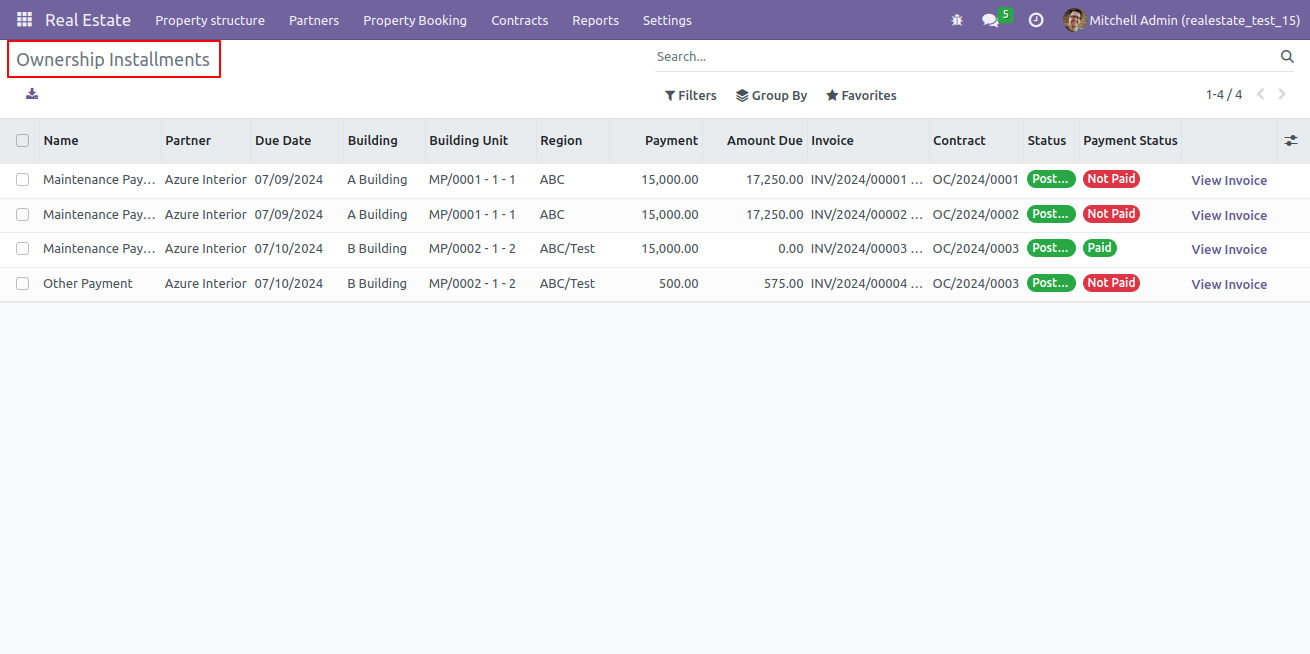 Show Ownership Installment Screenshot
