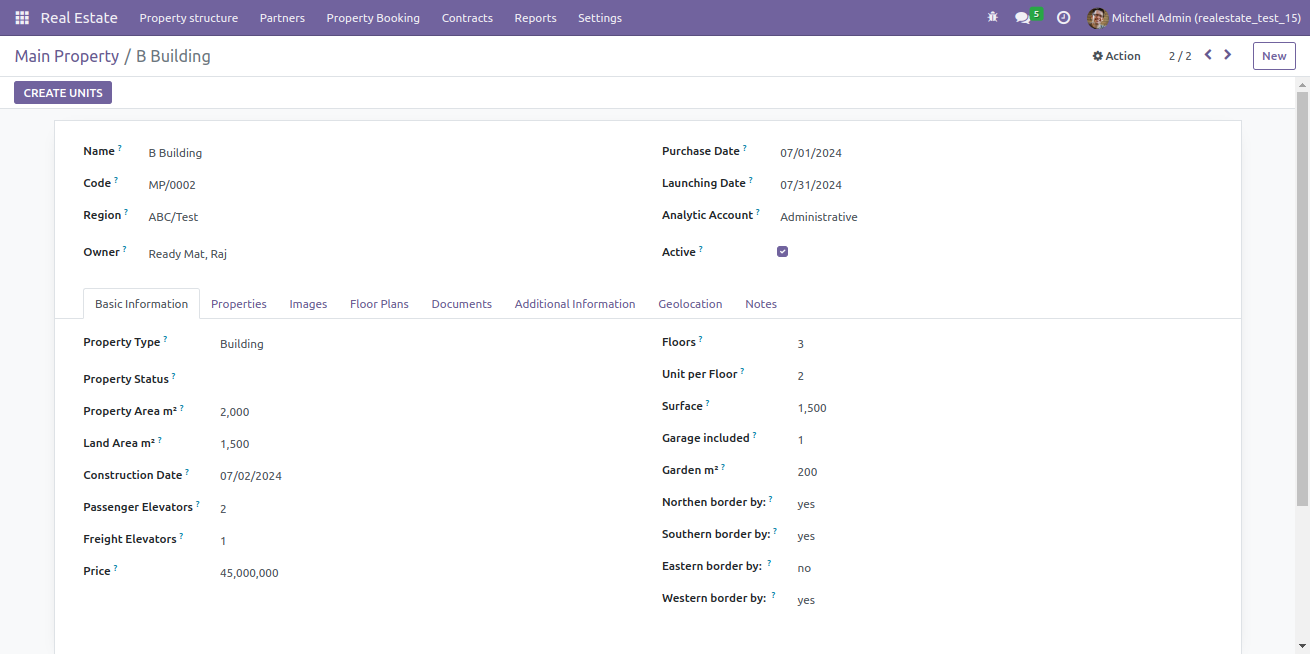 Add Record For Main Proprty Screenshot