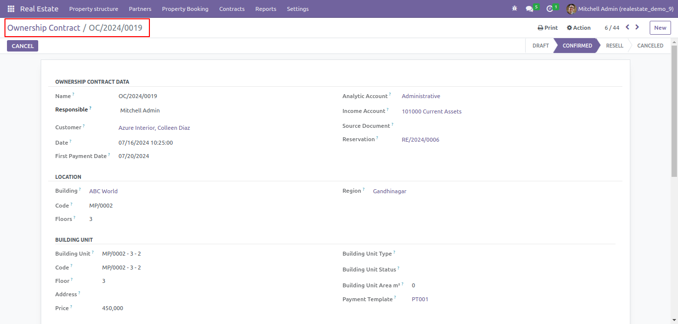 Add Ownership Contract Screenshot