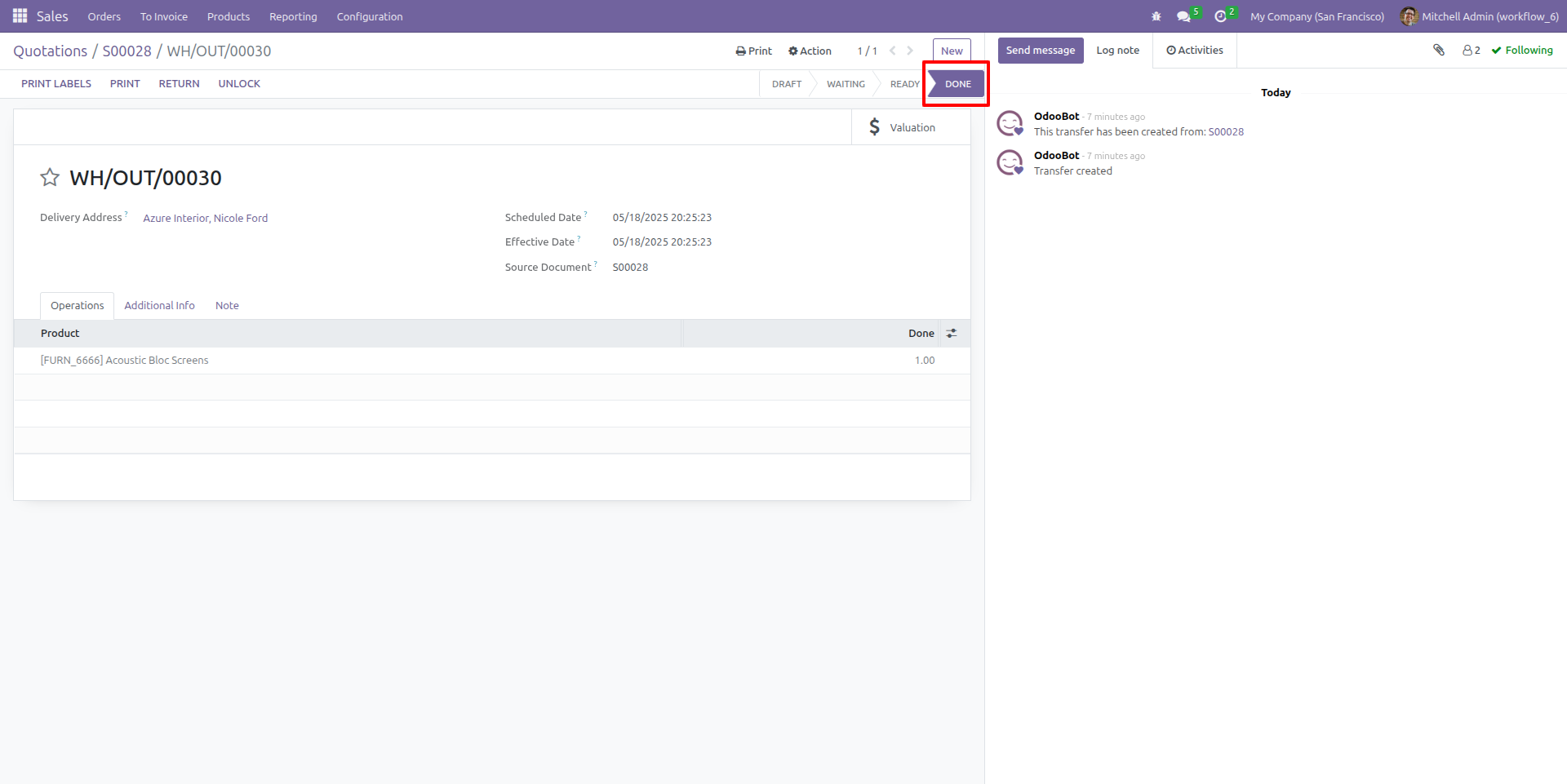 Login Details Menu Screenshot